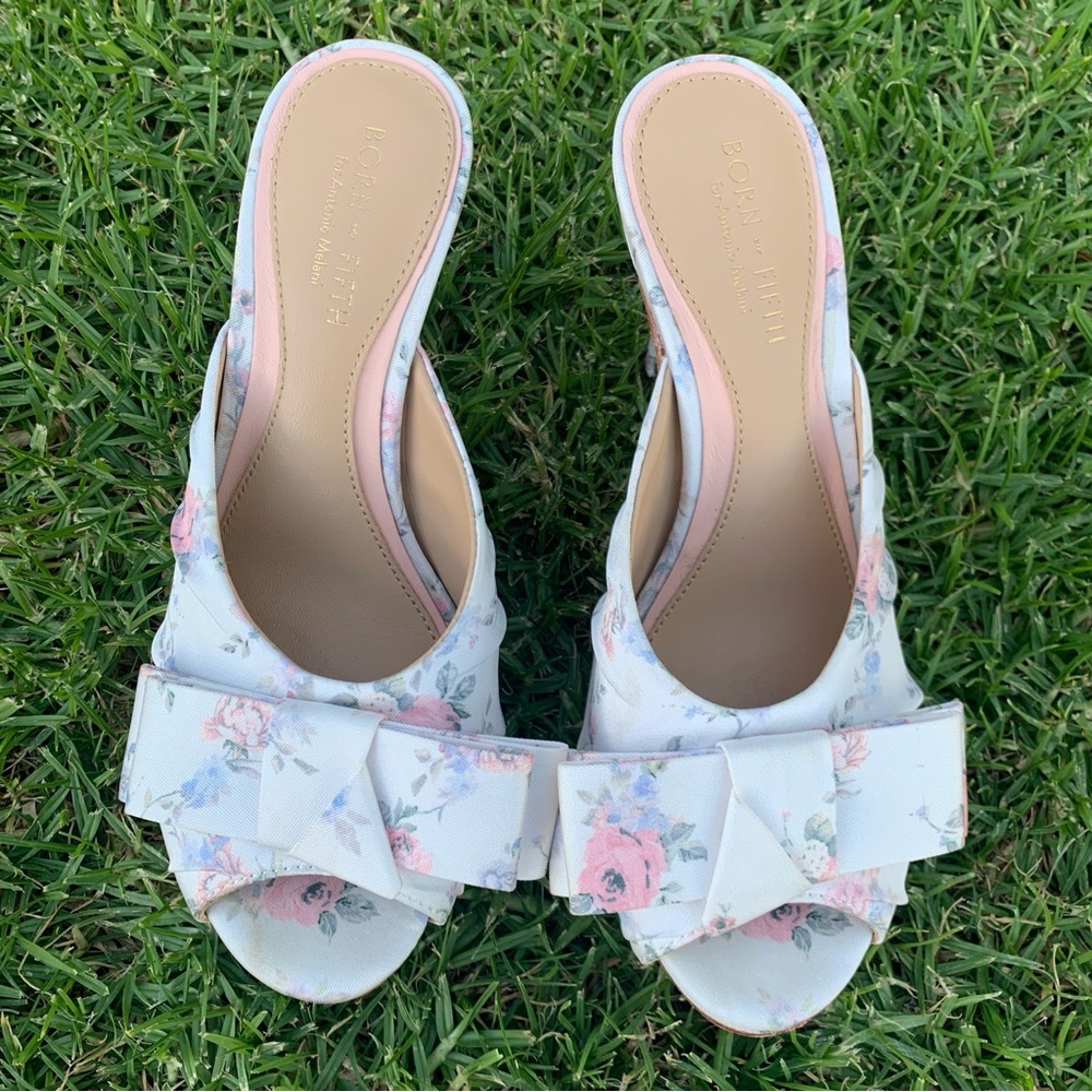 Antonio Melani x Born on Fifth Arden Floral Bow Dress Sandals - Picture 2 of 16